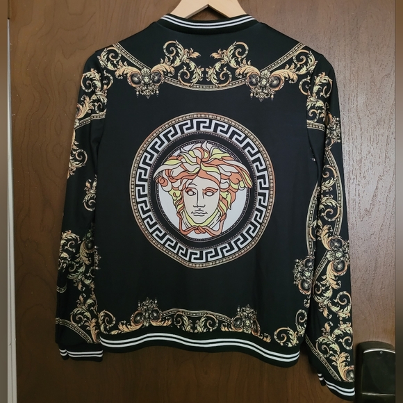 Versace style jacket/bomber lightweight size M/L - Picture 2 of 12